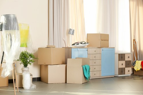 Removal team preparing a move in Bayswater apartments