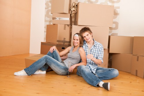 Local office movers preparing equipment and furniture in Bayswater