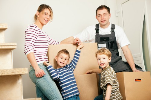 Trained moving staff handling items with care and coordination